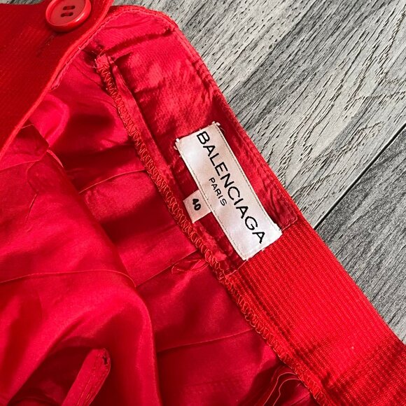 BALENICAGA VINTAGE SET BLAZER JACKET & SKIRT MADE IN FRANCE - Picture 10 of 12